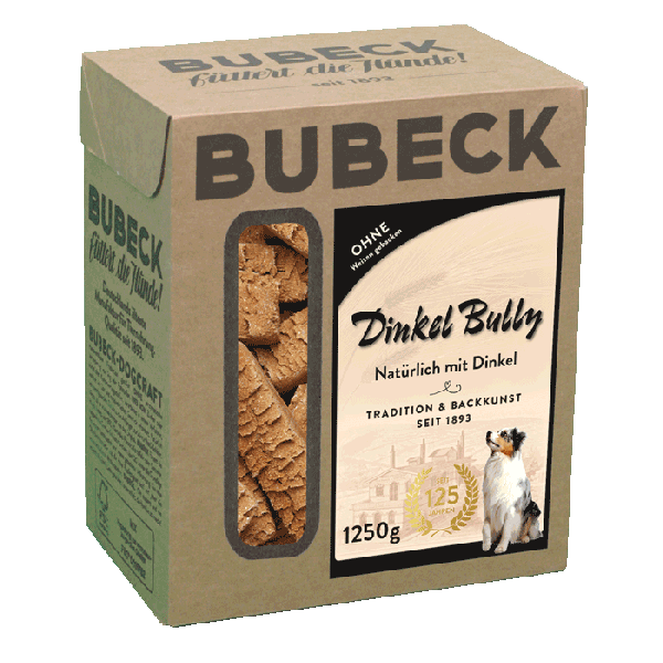 Bubeck Dinkel Bully Biskuit - Der Hundekuchen-Klassiker, weizenfrei 1.250 g